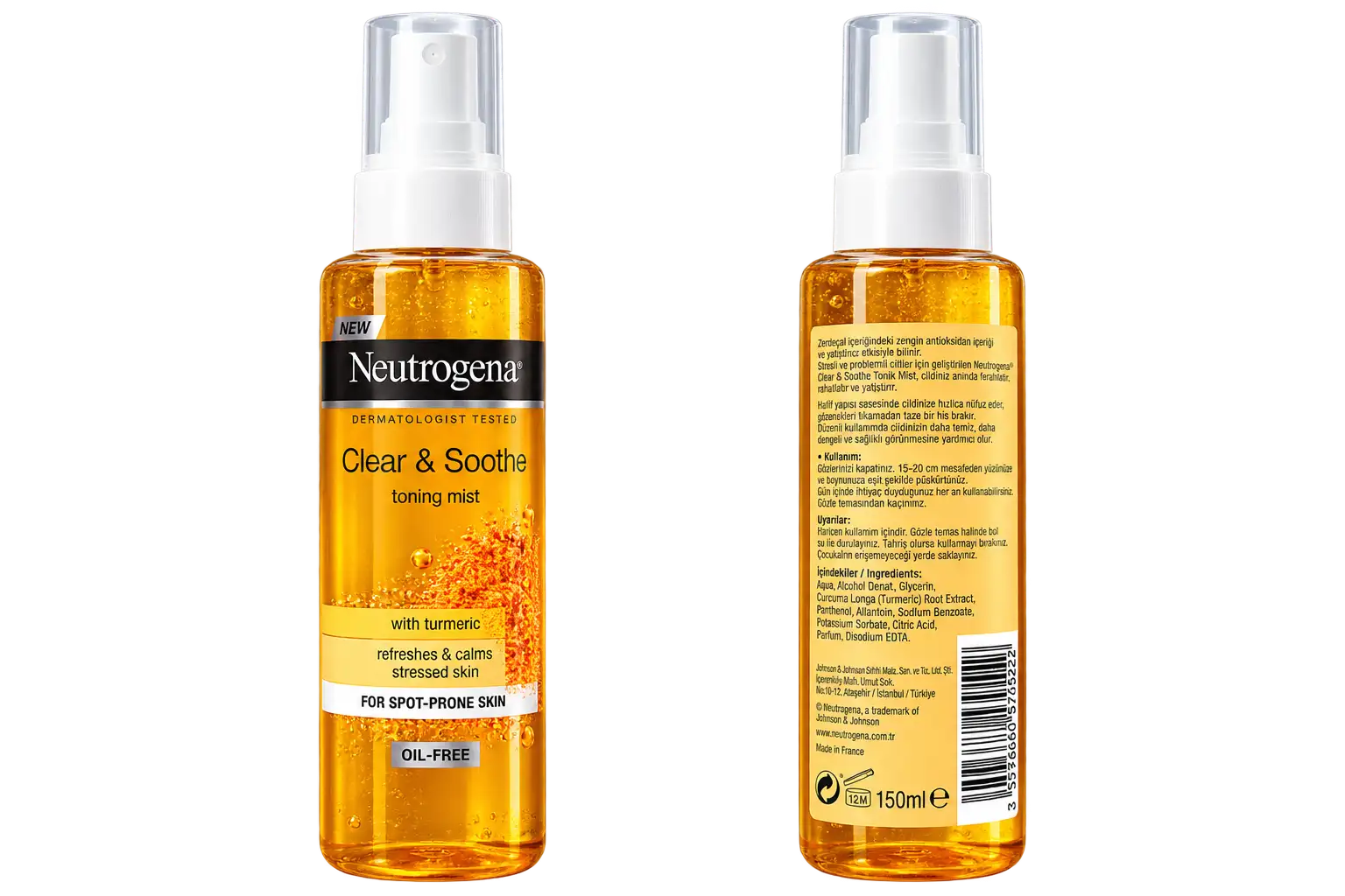 تونر زردچوبه صورت نیتروژنا Clear & Soothe حجم 150 میلی‌لیتر