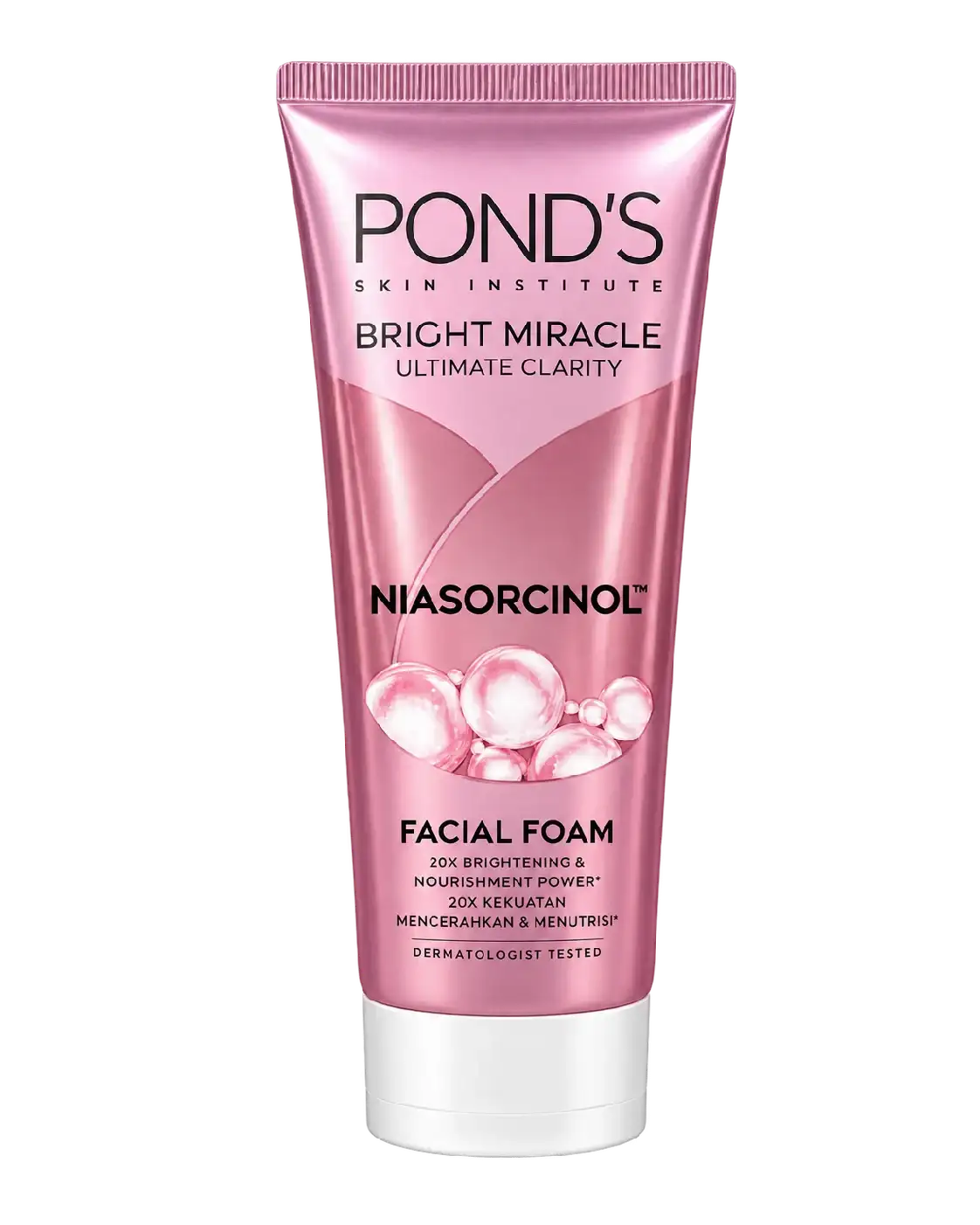 فوم شستشوی صورت پوندز مدل Niasorcinol Bright Miracle مناسب انواع پوست